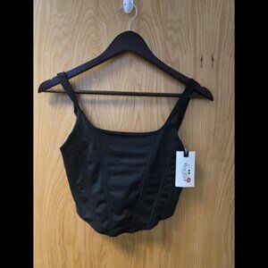 REORIA Woman' Black Corset Top Small